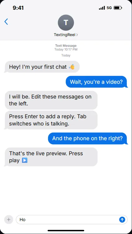 Bubble Light chat style with gray and blue bubbles